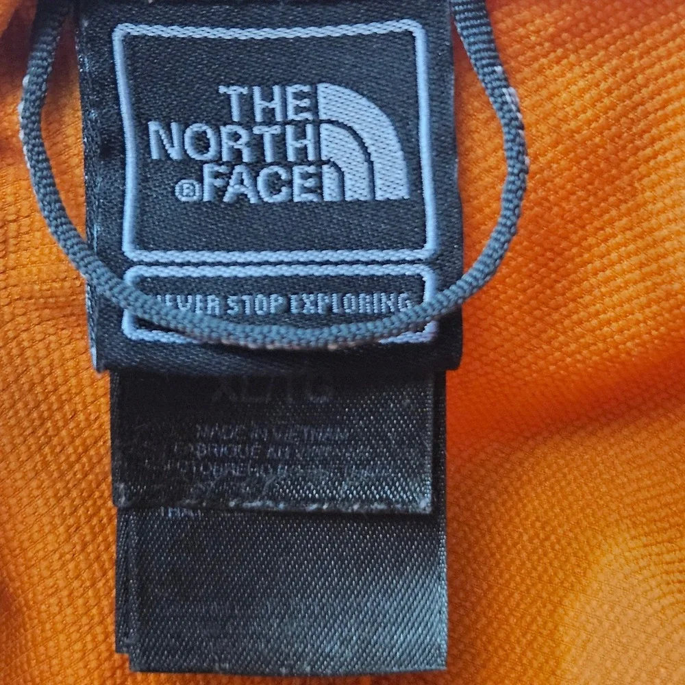 The North Face Apex Pullover Mens XL Orange 1/4 Zip Softshell‎ Jacket Hiking